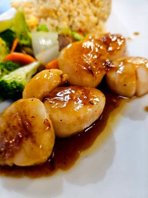 Hibachi Scallop Dinner.