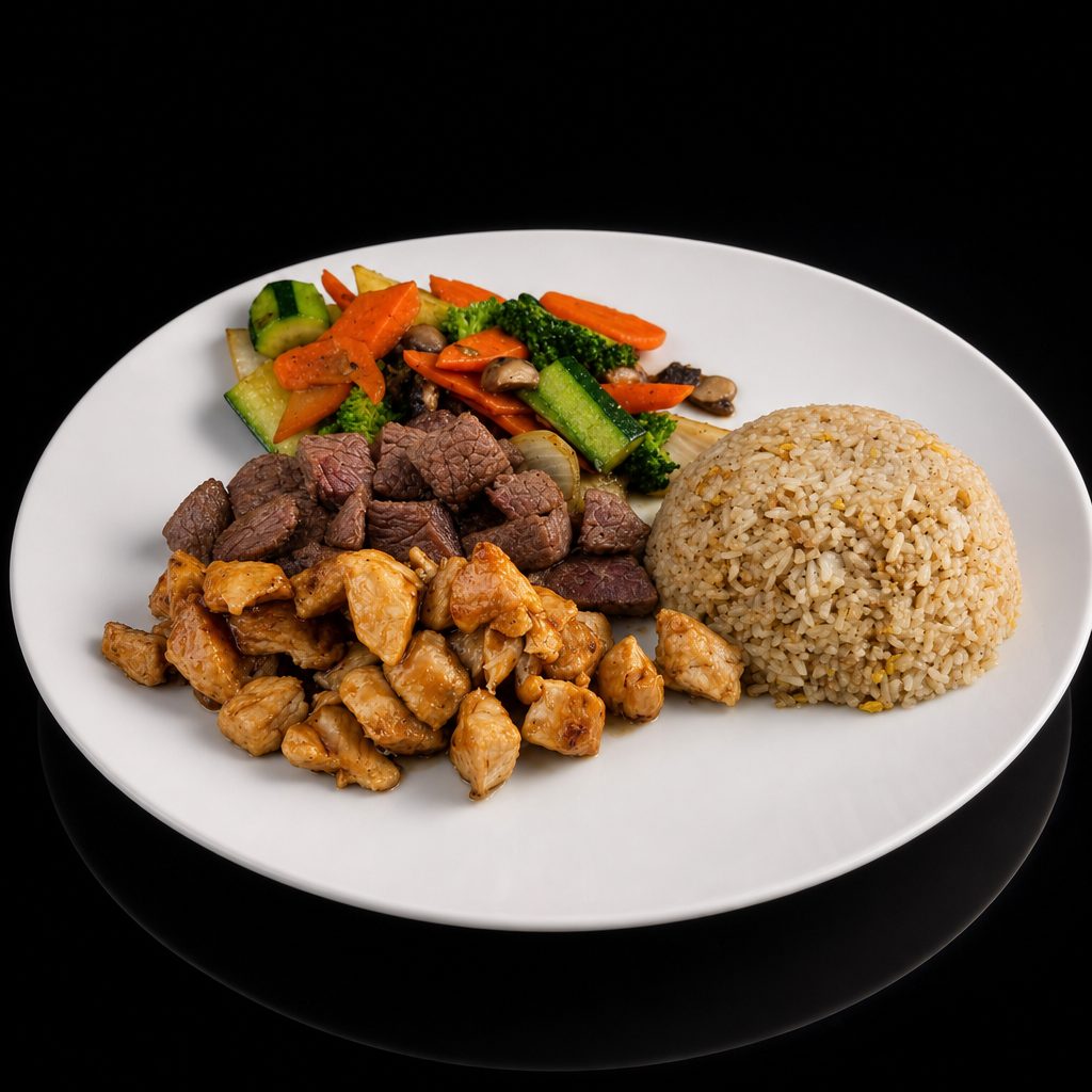 Steak & Chicken Hibachi Lunch.